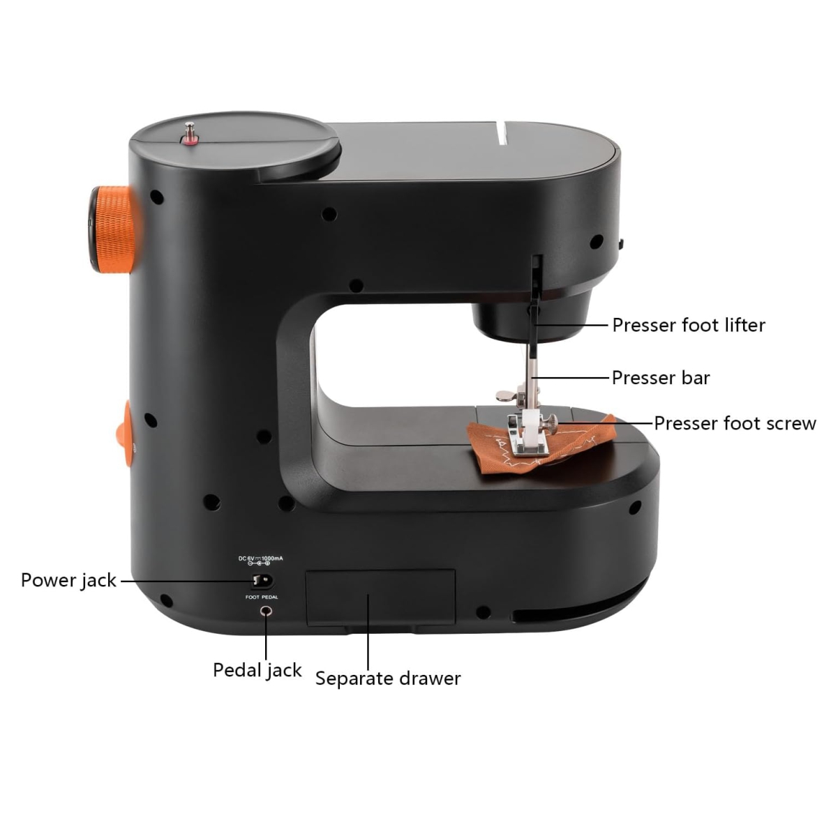 Miniatura 6 de Maquina de Coser Principiantes Negra